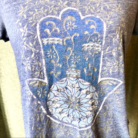3 for $15-Lucky Brand blue Graphic Tee size Medium - Picture 3 of 4